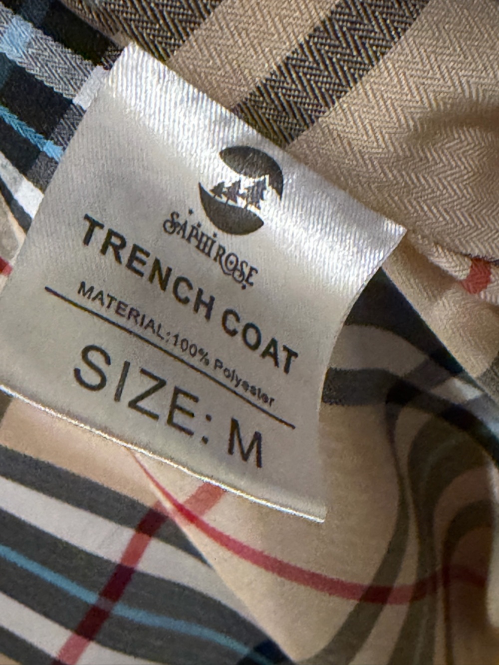 SAPHIROSE Yellow Hooded  Plaid Lined Trenchcoat Jacket Coraline-Inspired- Size M - Picture 3 of 7